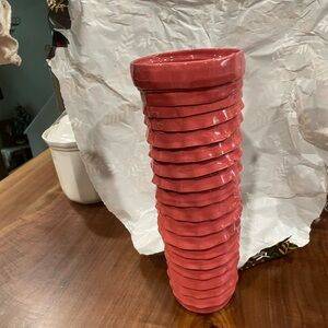 Elegant Red Ceramic Vase